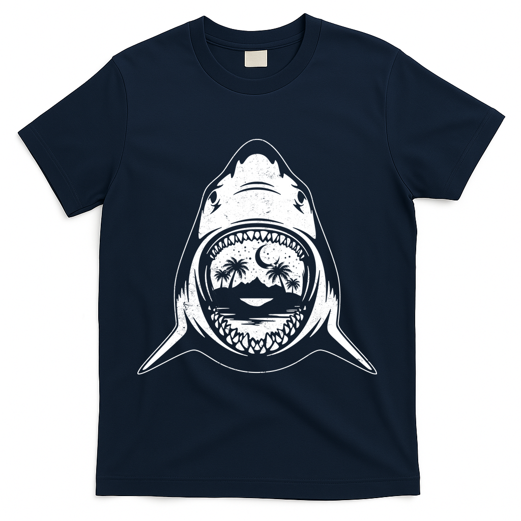Vintage Shark Head Island T-Shirt product image 3