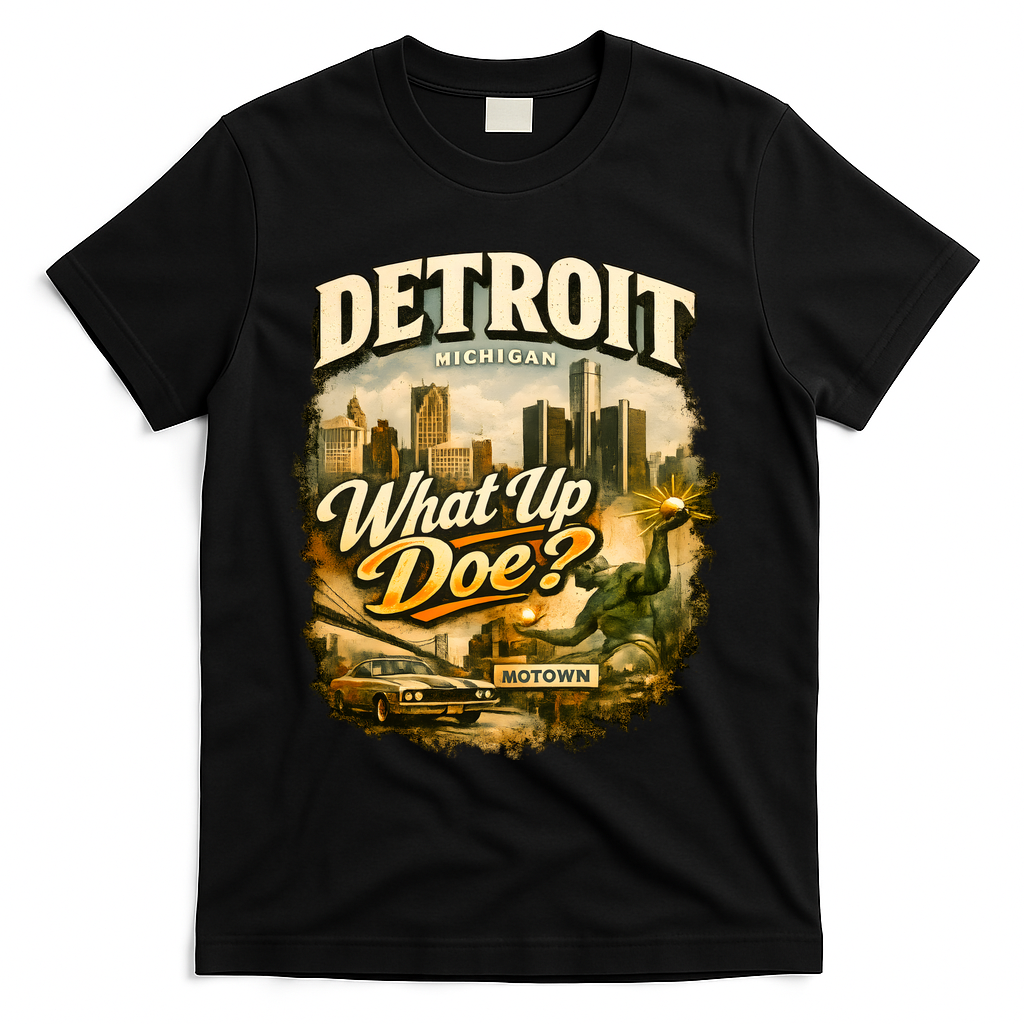 What Up Doe Detroit Michigan Motown T-Shirt product image 2