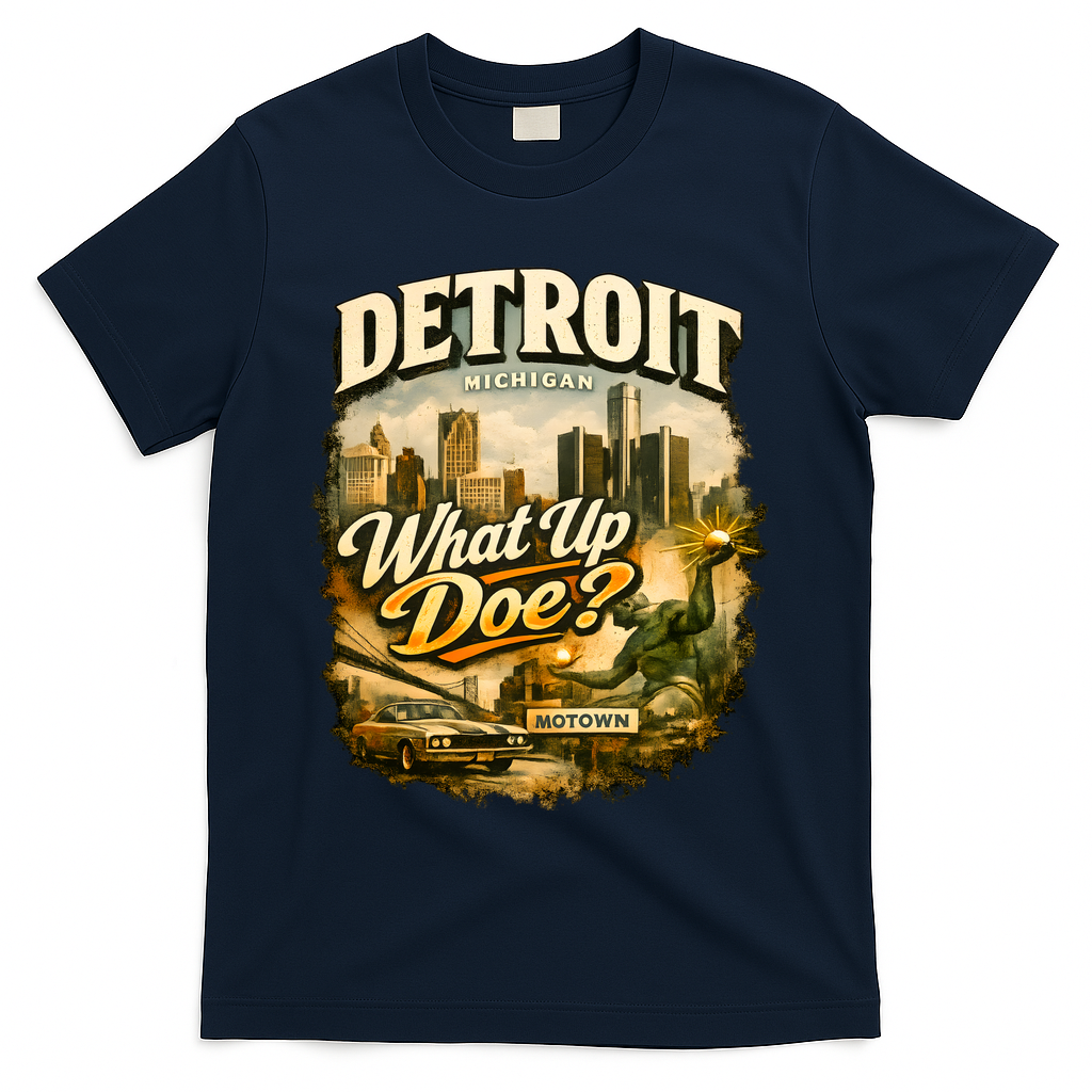 What Up Doe Detroit Michigan Motown T-Shirt product image 3