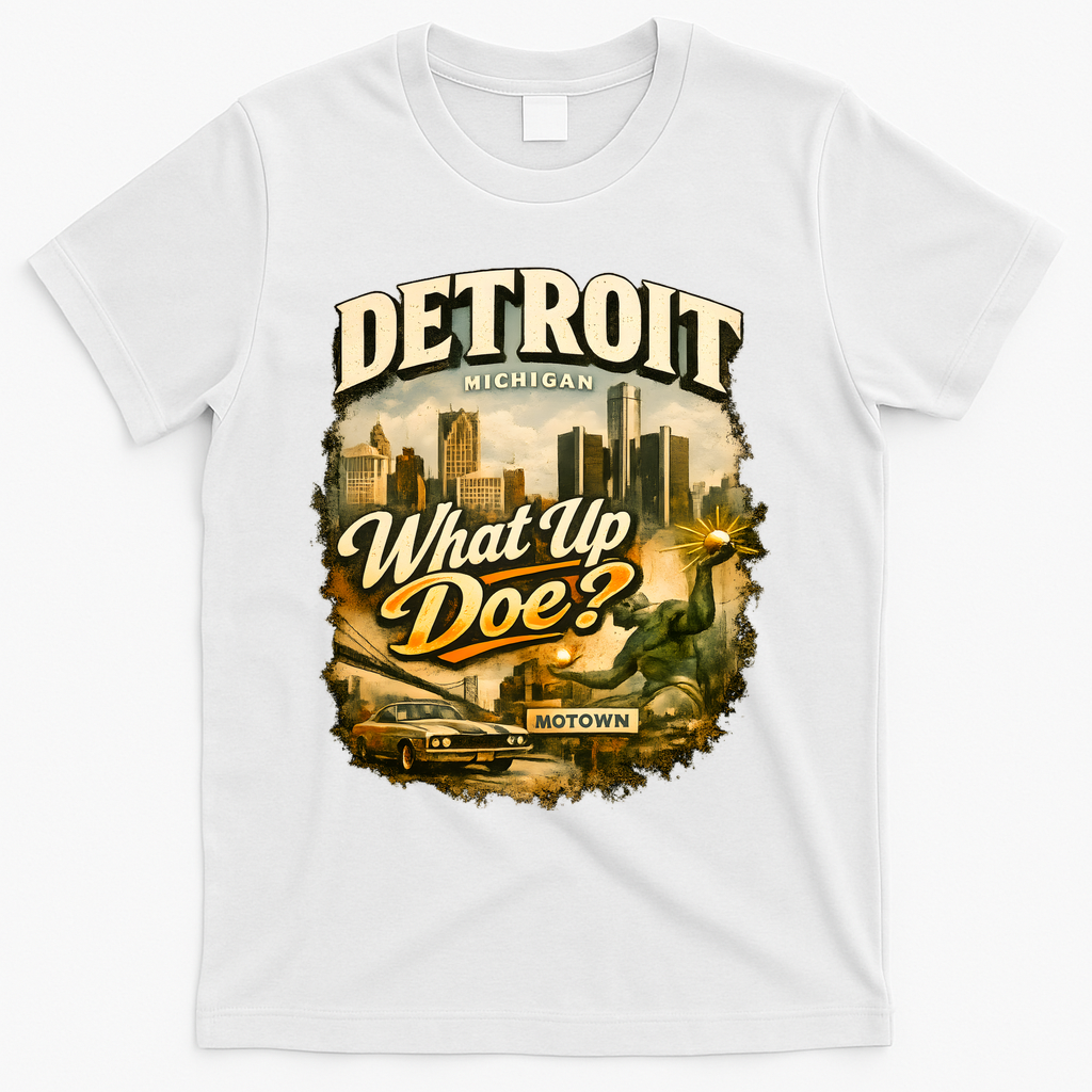 What Up Doe Detroit Michigan Motown T-Shirt product image 1