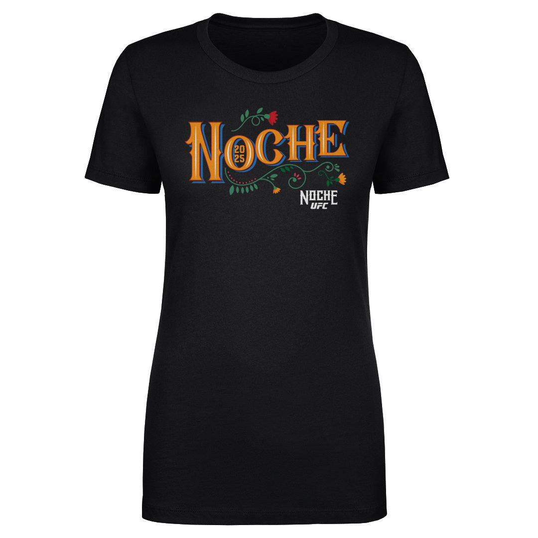 UFC Noche 2025 Font WHT Womens T Shirt 500 Level Officially product image 1