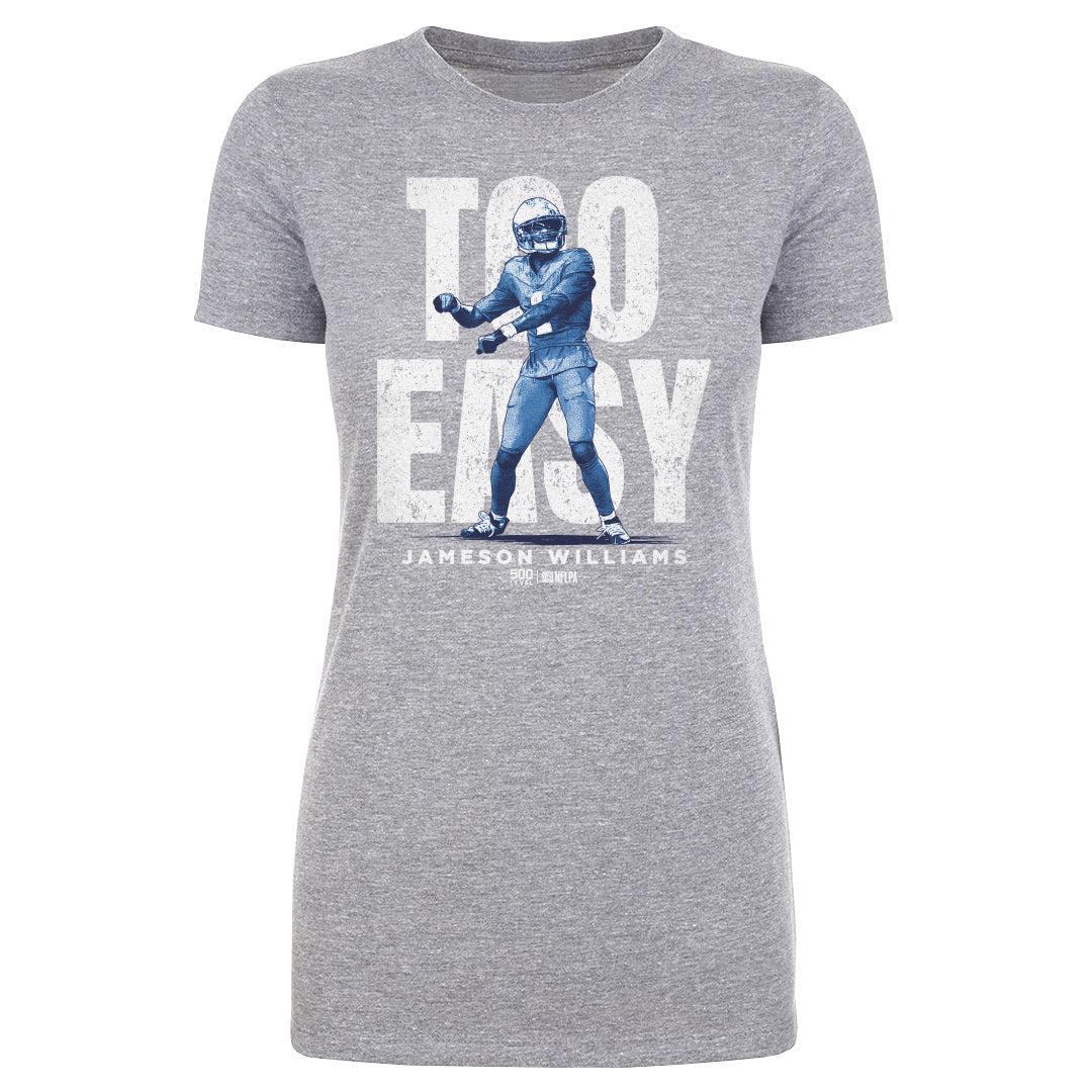 Jameson Williams Detroit Too Easy WHT Womens T Shirt 500 product image 1