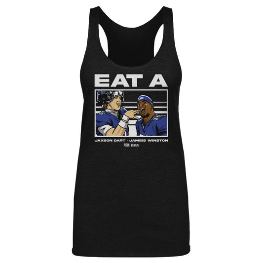Jameis Winston & Jaxson Dart New York G Eat A W WHT Womens Tank Top 500 Level Officially Licensed Fan Gear