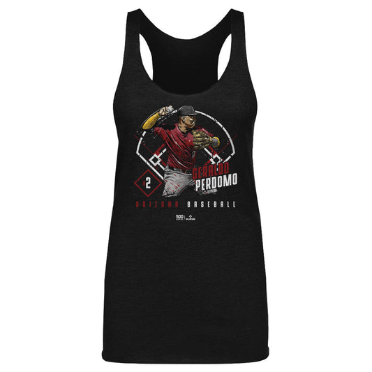 Geraldo Perdomo Arizona Ballpark WHT Womens Tank Top 500 Level Officially Licensed Fan Gear