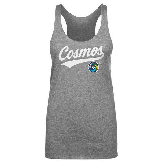 New York Cosmos Script WHT Womens Tank Top 500 Level Officially Licensed Fan Gear