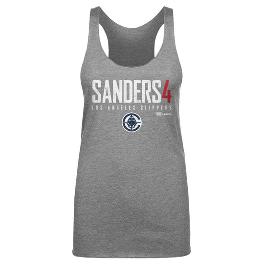 Kobe Sanders Los Angeles Clippers Elite WHT Womens Tank Top 500 Level Officially Licensed Fan Gear