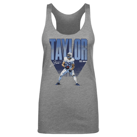 Jonathan Taylor Indianapolis Bold WHT Womens Tank Top 500 Level Officially Licensed Fan Gear