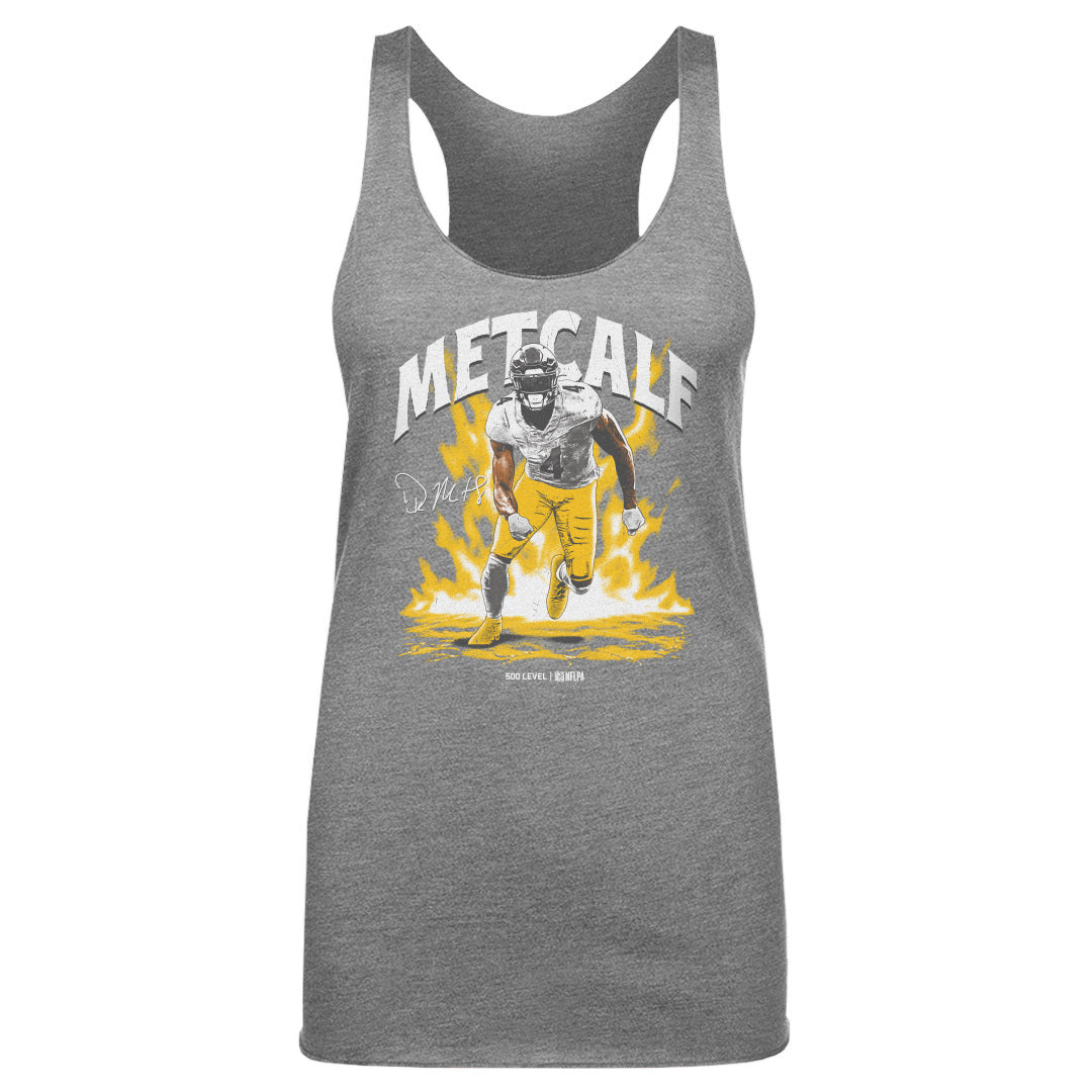 DK Metcalf Pittsburgh Aura WHT Womens Tank Top 500 Level Officially Licensed Fan Gear