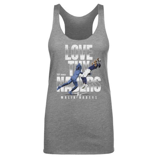 Malik Nabers New York G Love Thy Nabers WHT Womens Tank Top 500 Level Officially Licensed Fan Gear