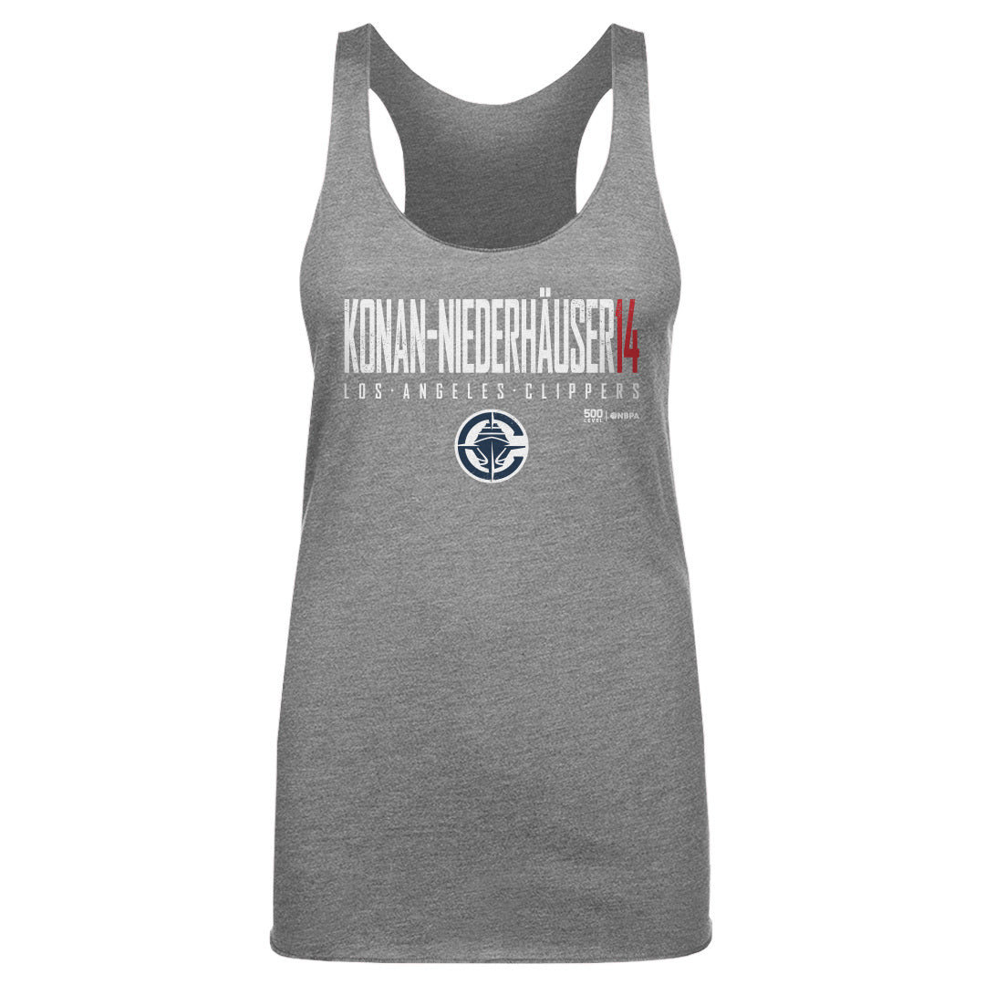Yanic Konan Niederhauser Los Angeles Clippers Elite WHT Womens Tank Top 500 Level Officially Licensed Fan Gear