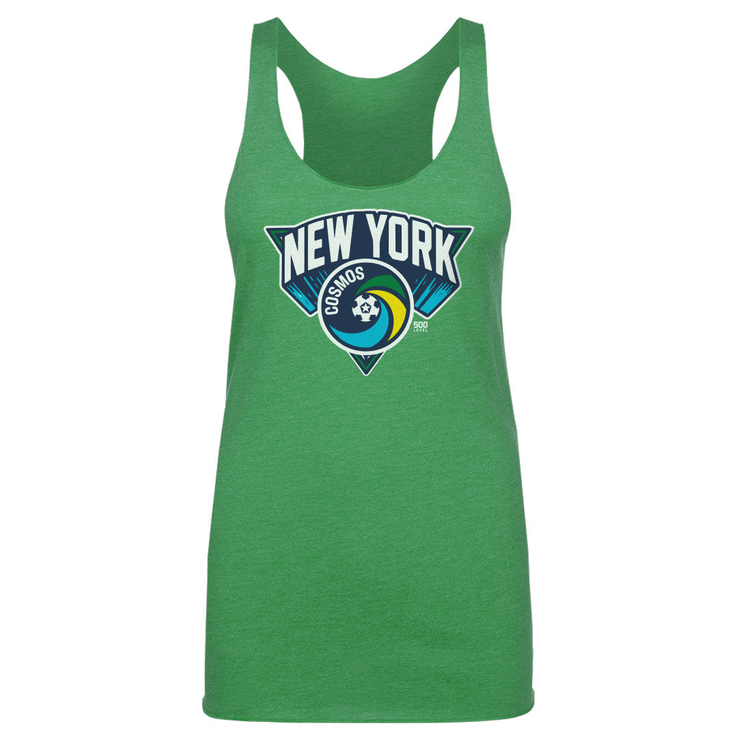 New York Cosmos Emblem WHT Womens Tank Top 500 Level Officially Licensed Fan Gear