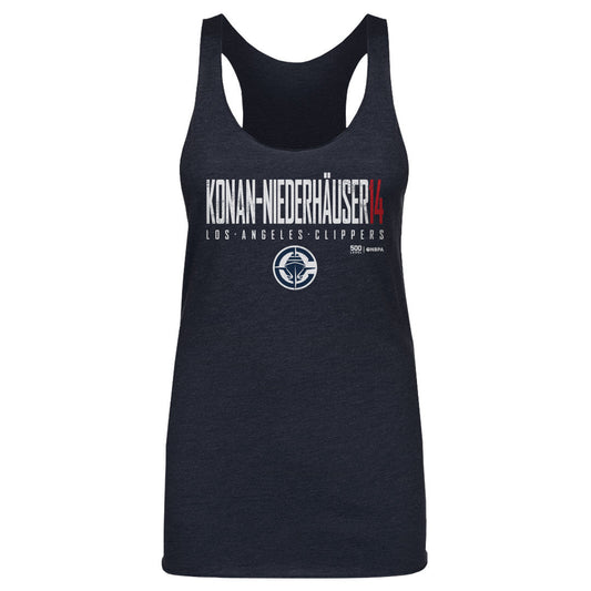 Yanic Konan Niederhauser Los Angeles Clippers Elite WHT Womens Tank Top 500 Level Officially Licensed Fan Gear
