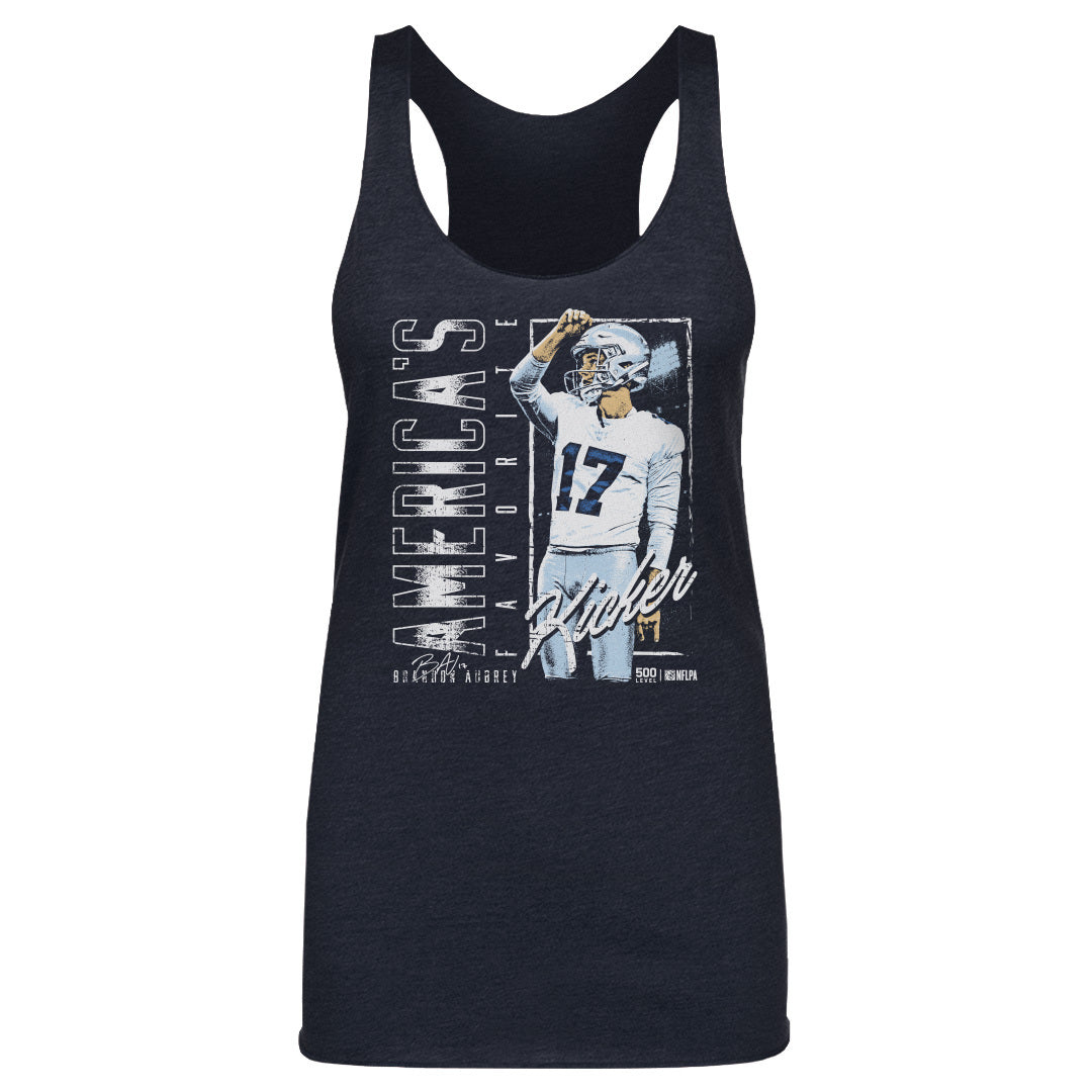 Brandon Aubrey Dallas Americas Favorite Kicker WHT Womens Tank Top 500 Level Officially Licensed Fan Gear