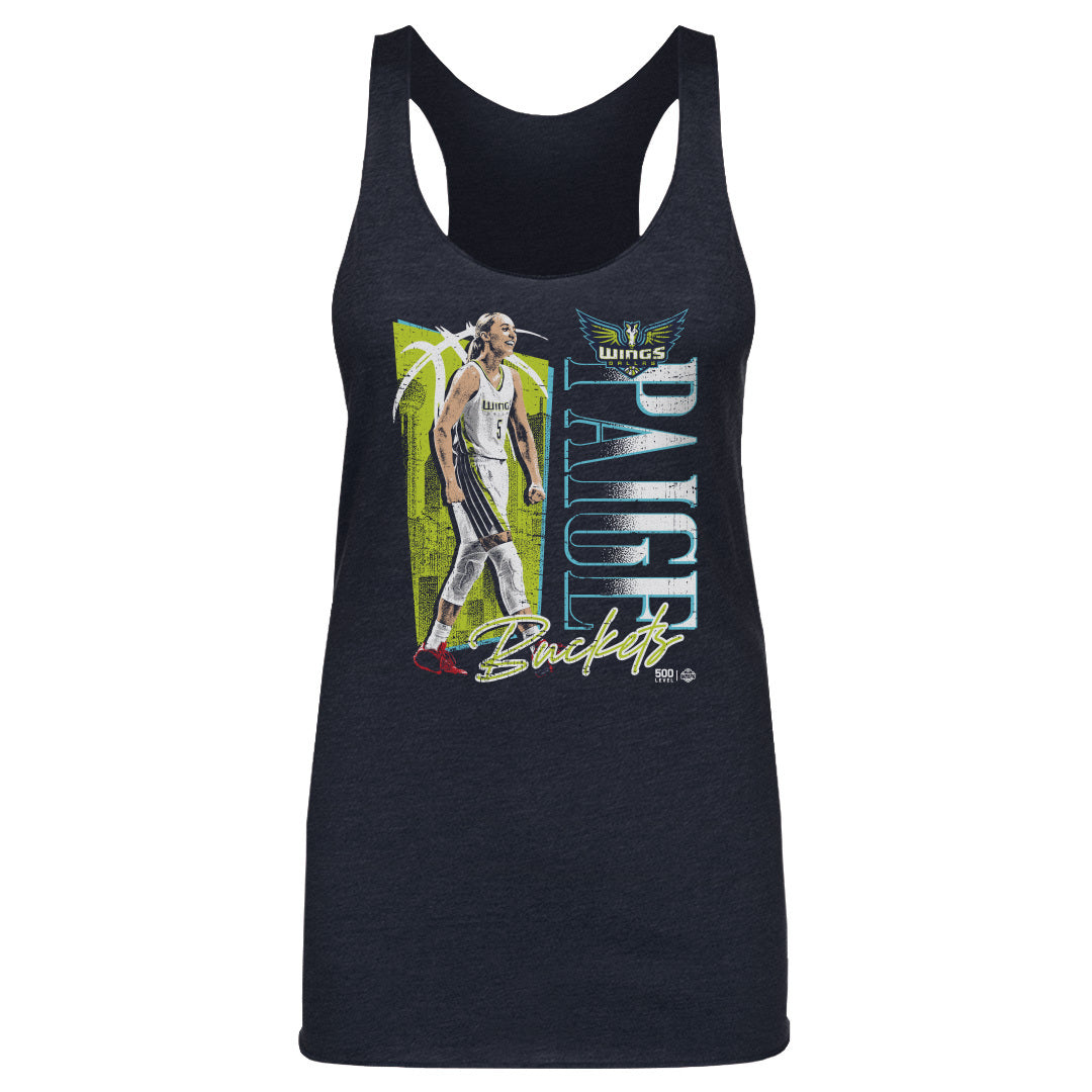 Paige Bueckers Dallas Wings Paige Buckets WHT Womens Tank Top 500 Level Officially Licensed Fan Gear
