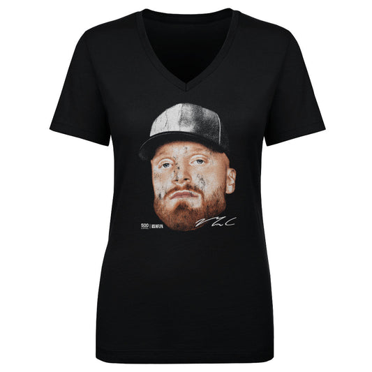 Maxx Crosby Las Vegas Vintage Head WHT Womens V-Neck T product image 1