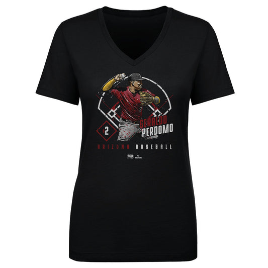 Geraldo Perdomo Arizona Ballpark WHT Womens V-Neck T Shirt product image 1