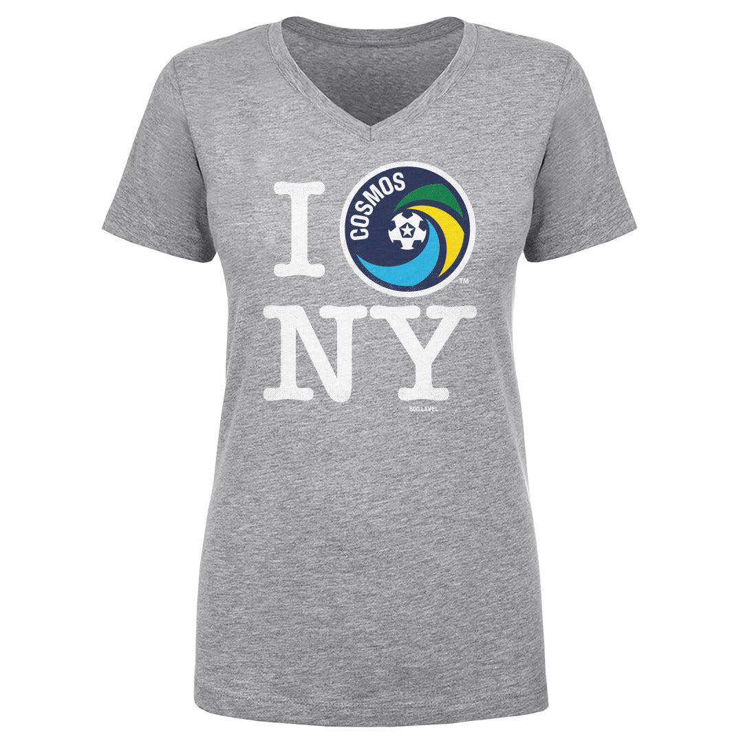 New York Cosmos I Love NY WHT Womens V-Neck T Shirt 500 product image 2