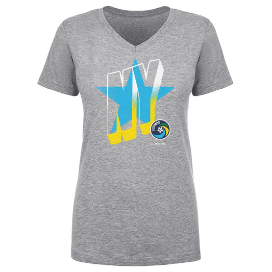 New York Cosmos Wave Bold WHT Womens V-Neck T Shirt 500 product image 1