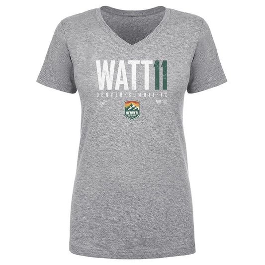 Ally Watt Denver Summit FC Elite WHT Womens V-Neck T Shirt product image 1