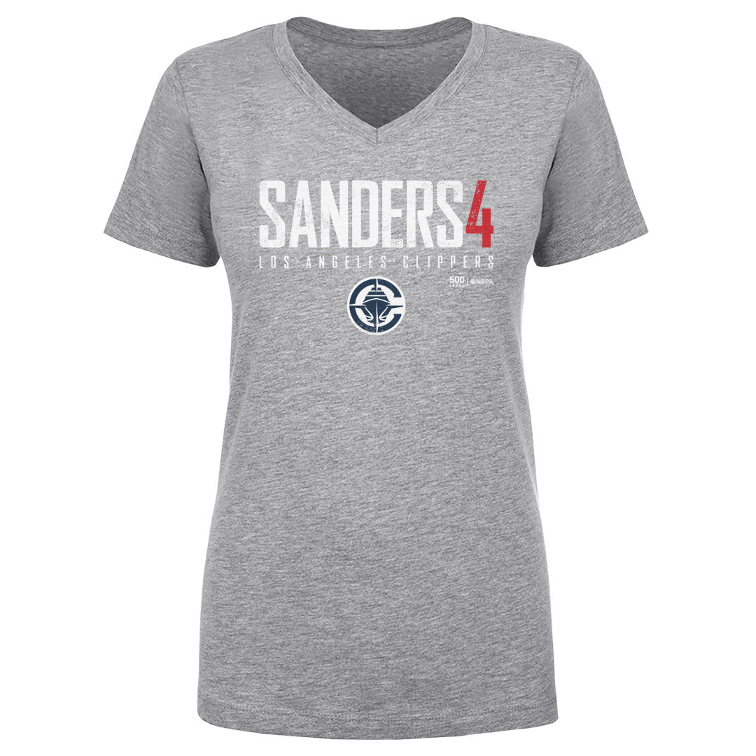 Kobe Sanders Los Angeles Clippers Elite WHT Womens V-Neck T product image 1