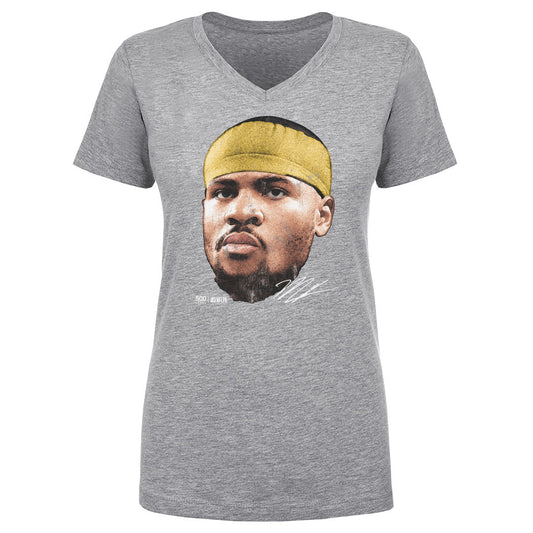 Micah Parsons Green Bay Vintage Head WHT Womens V-Neck T product image 1