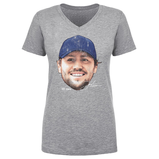 Josh Allen Buffalo Vintage Head WHT Womens V-Neck T Shirt product image 1