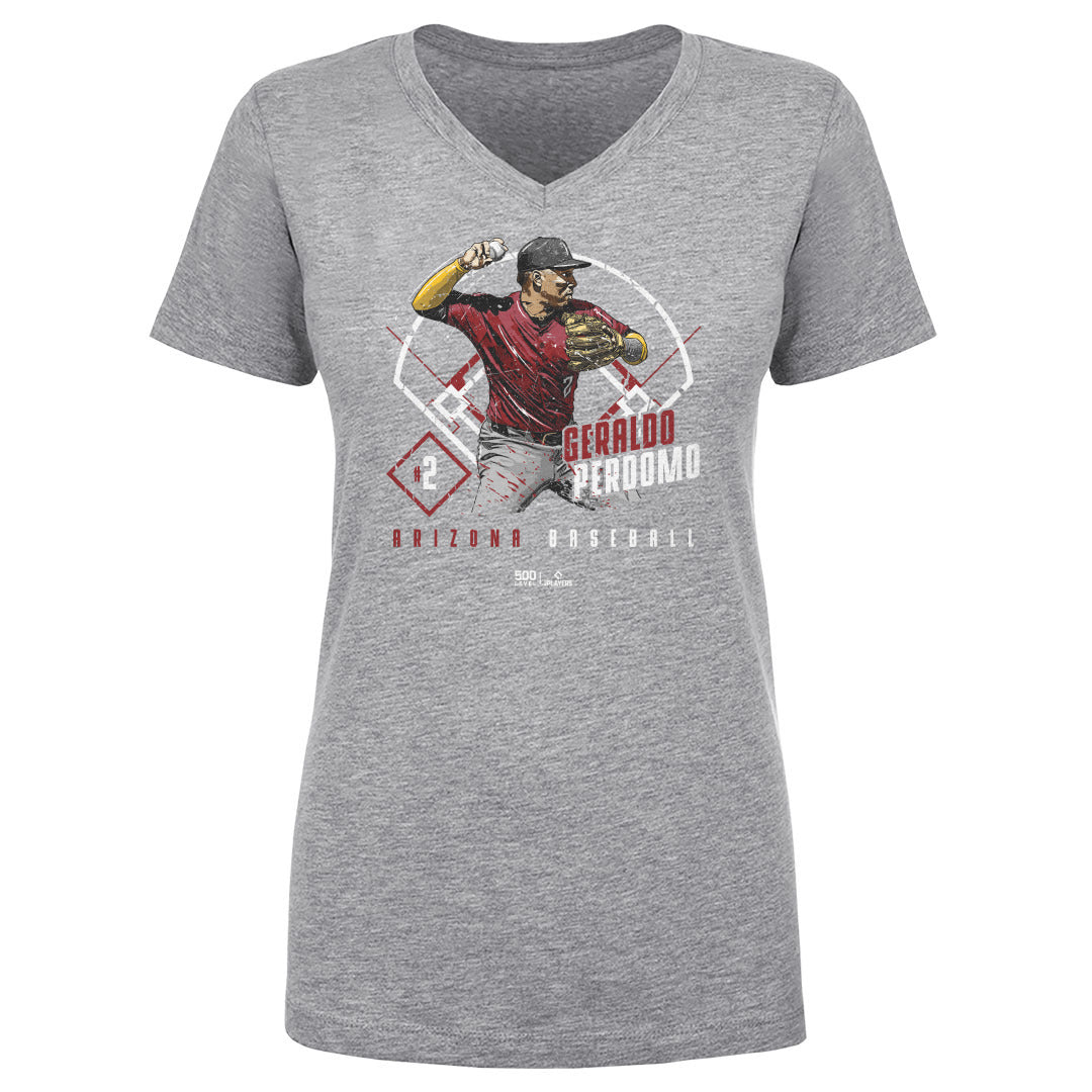 Geraldo Perdomo Arizona Ballpark WHT Womens V-Neck T Shirt product image 2