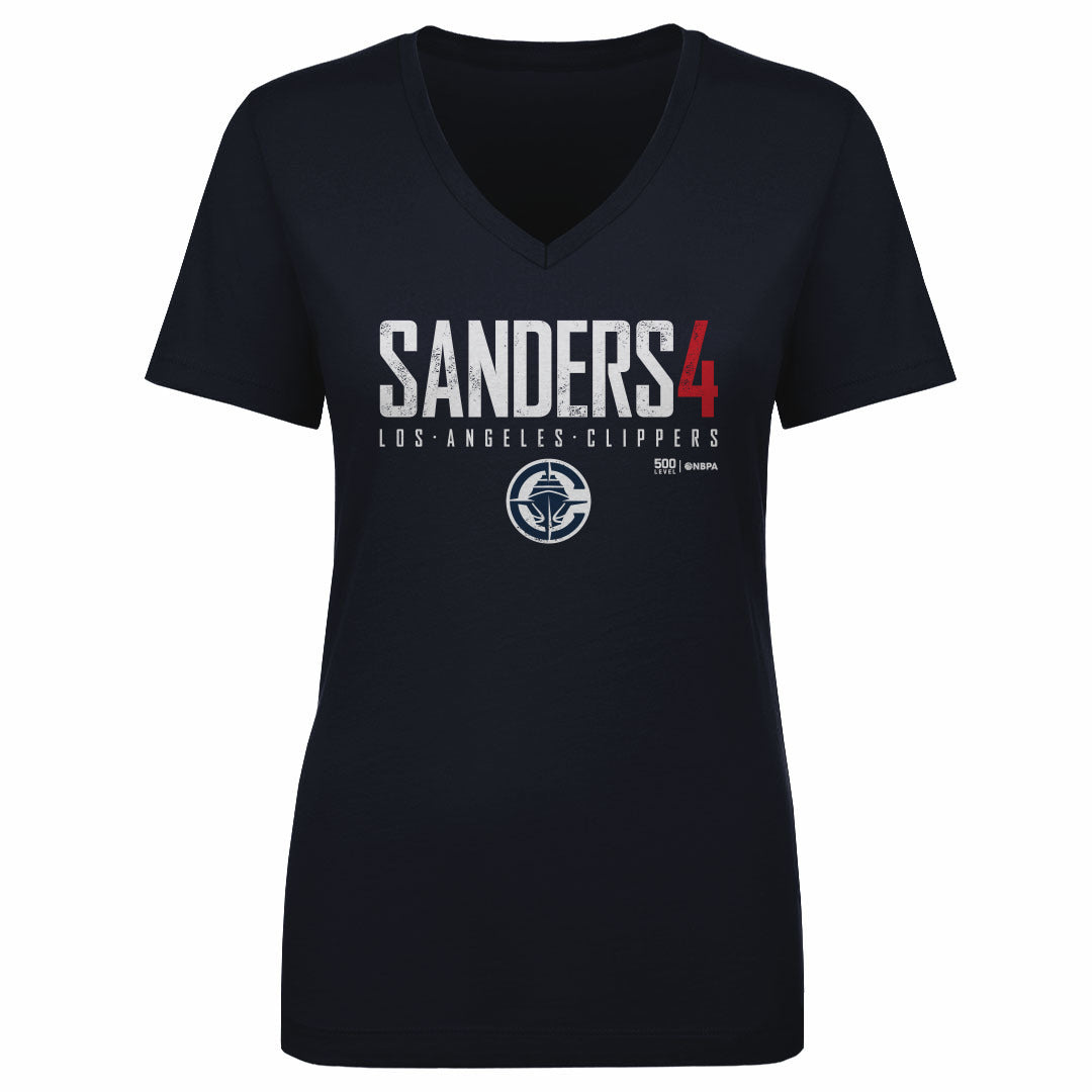 Kobe Sanders Los Angeles Clippers Elite WHT Womens V-Neck T product image 2