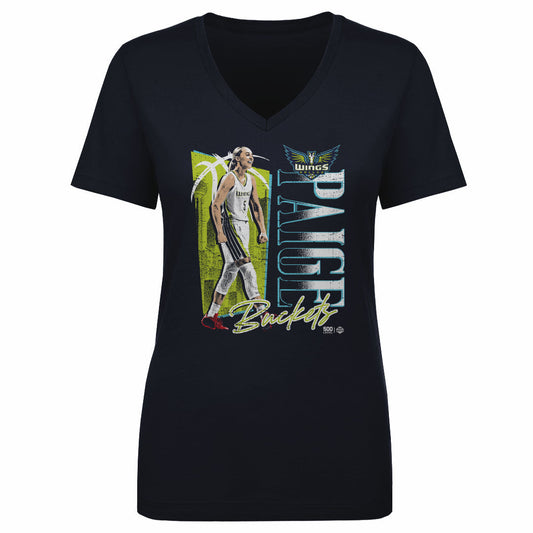Paige Bueckers Dallas Wings Buckets WHT Womens V-Neck T product image 1