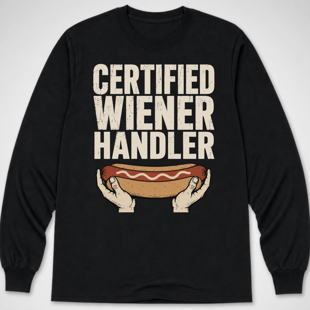 Certified Wiener Handler — Long Sleeve Tee product image 2