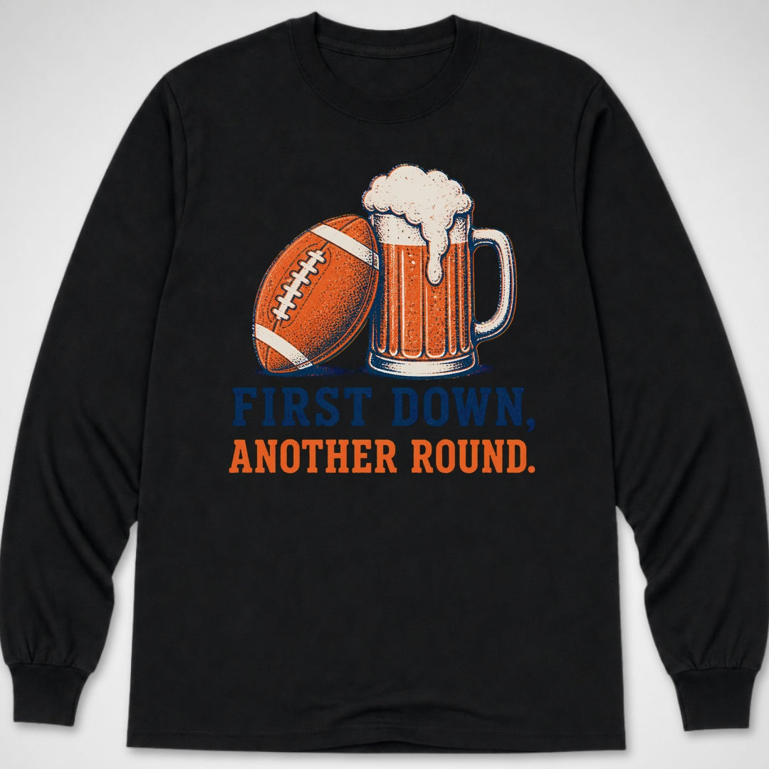 First Down Another Round — Long Sleeve Tee product image 2