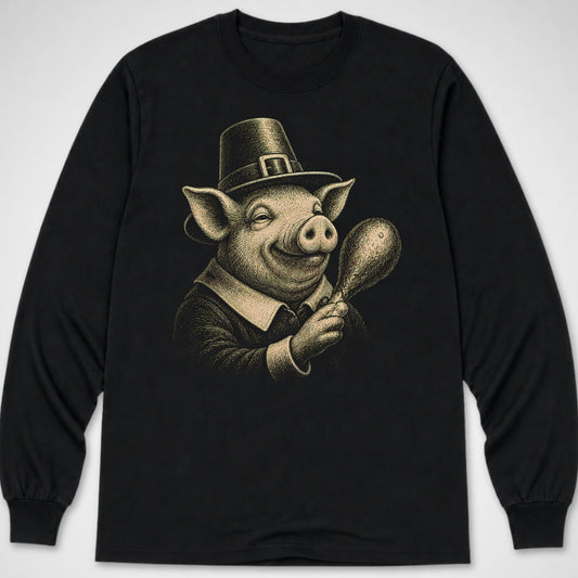 Pilgrim Pig — Long Sleeve Tee product image 1