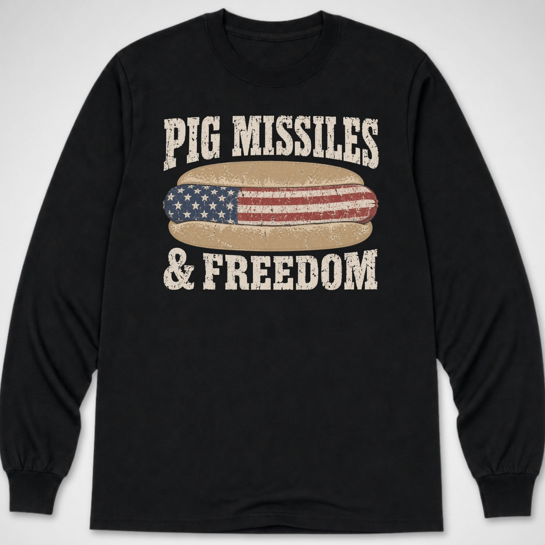 Pig Missiles & Freedom — Long Sleeve Tee product image 2