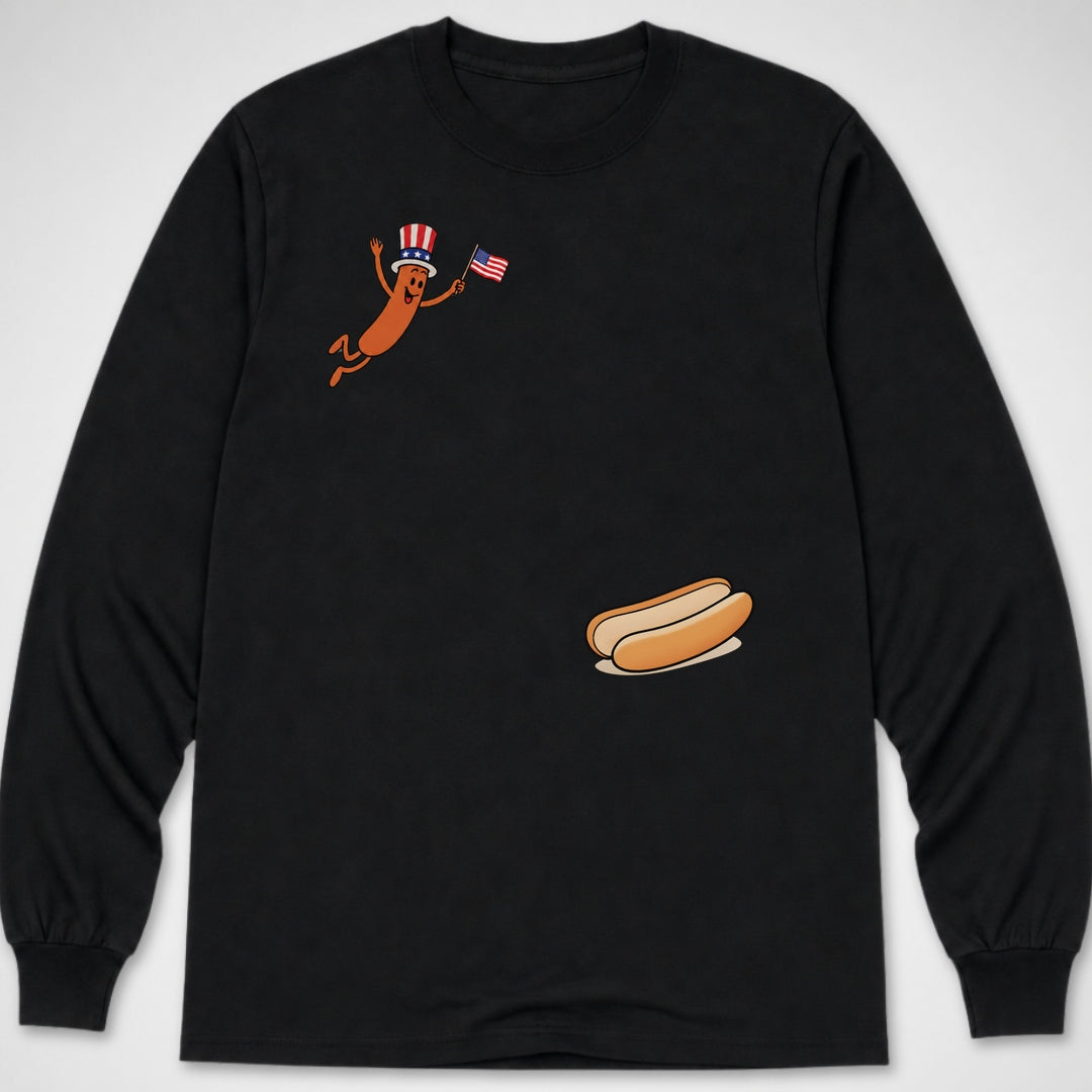 Hotdog Freedom Dive — Long Sleeve Tee product image 2