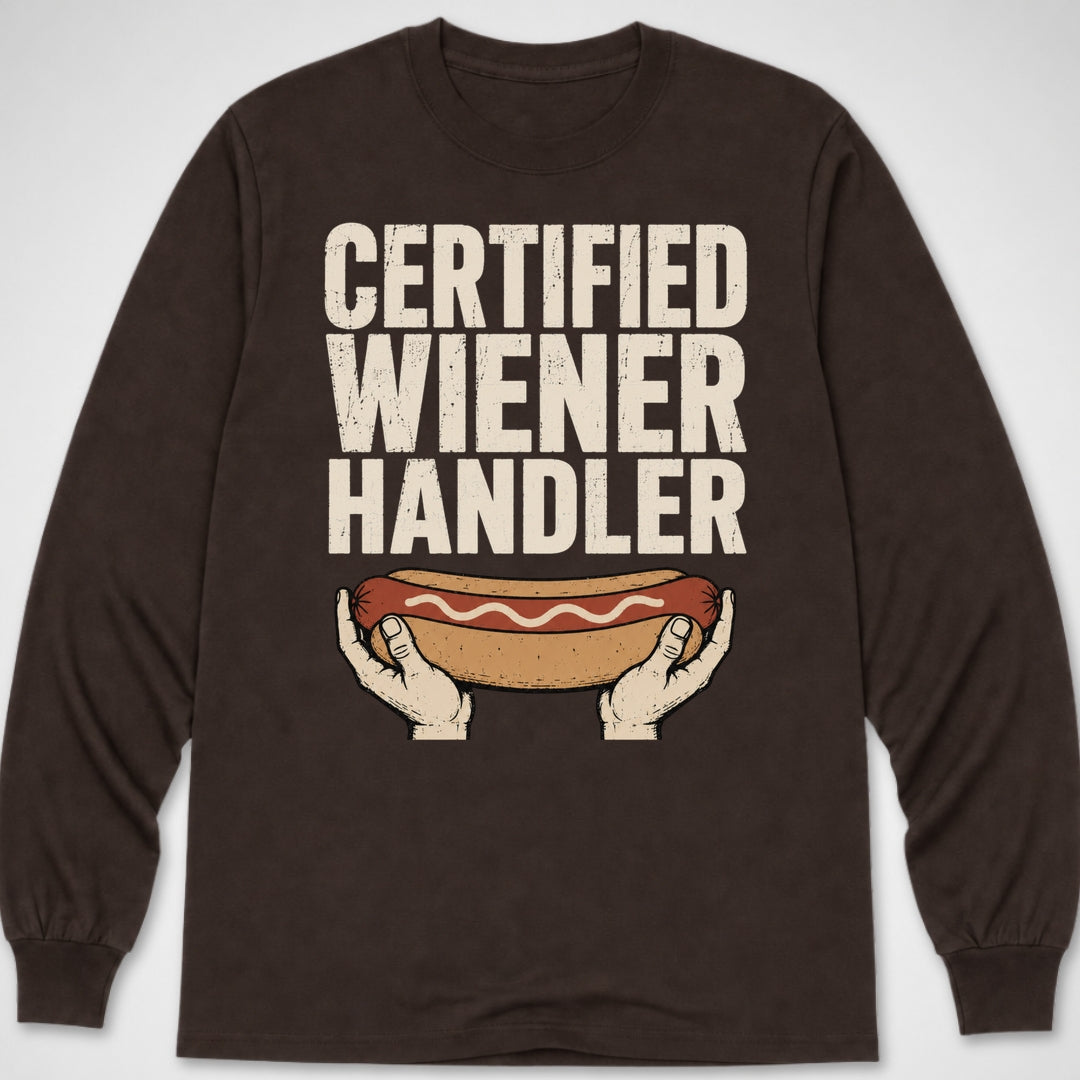 Certified Wiener Handler — Long Sleeve Tee product image 3