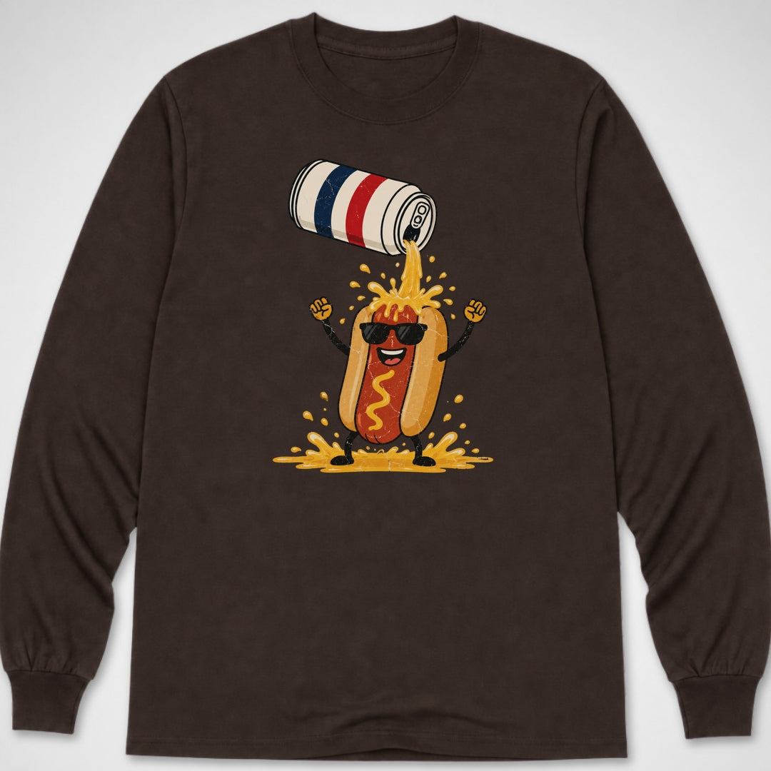 Hotdog Beer Shower — Long Sleeve Tee product image 3