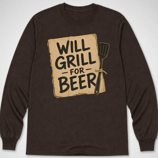 Will Grill For Beer — Long Sleeve Tee product image 1