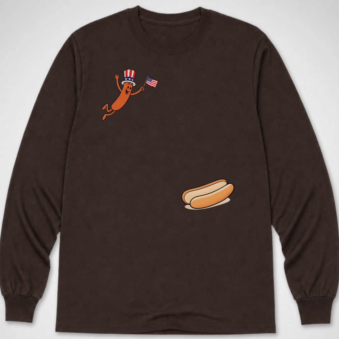 Hotdog Freedom Dive — Long Sleeve Tee product image 3