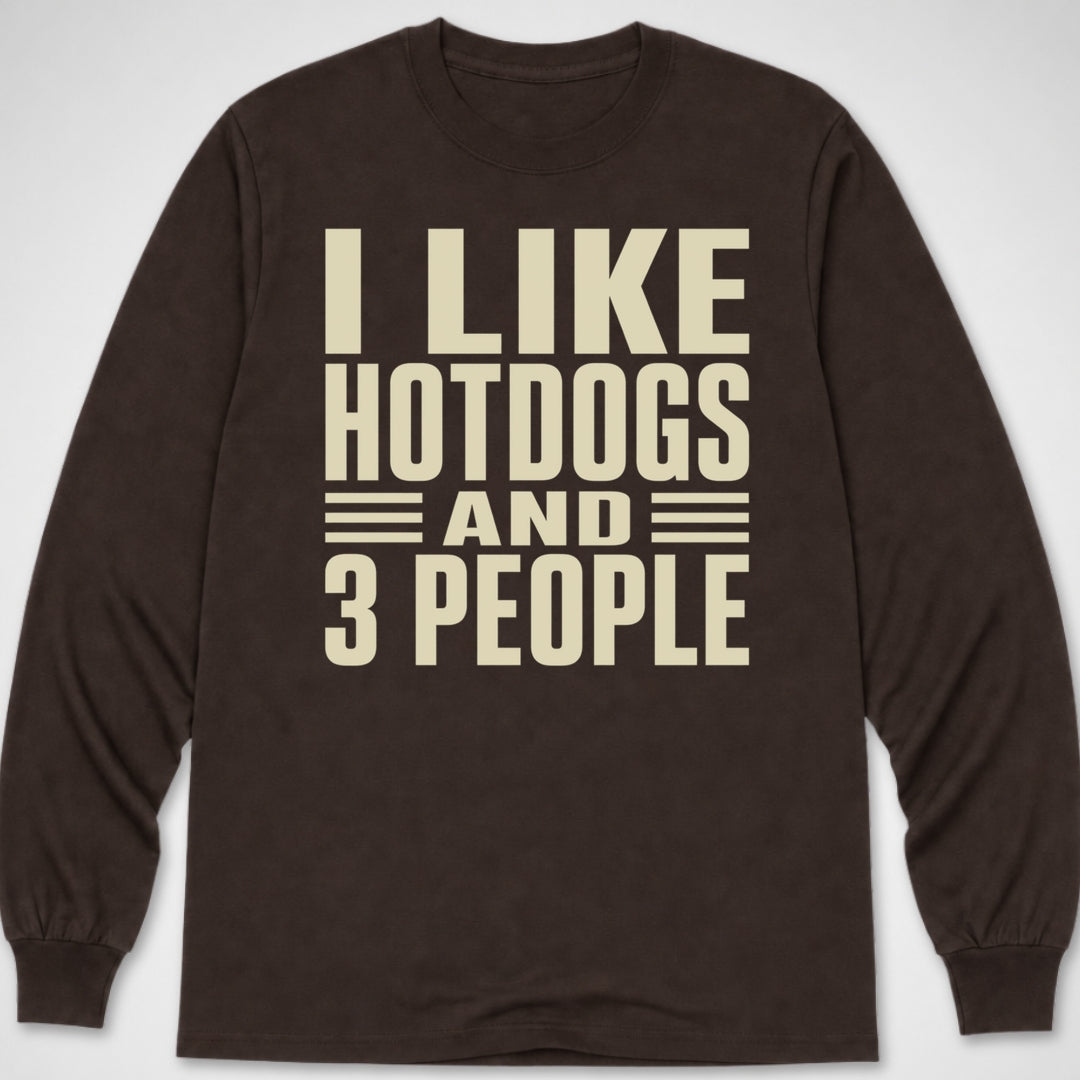 I Like Hotdogs and... — Long Sleeve Tee product image 3