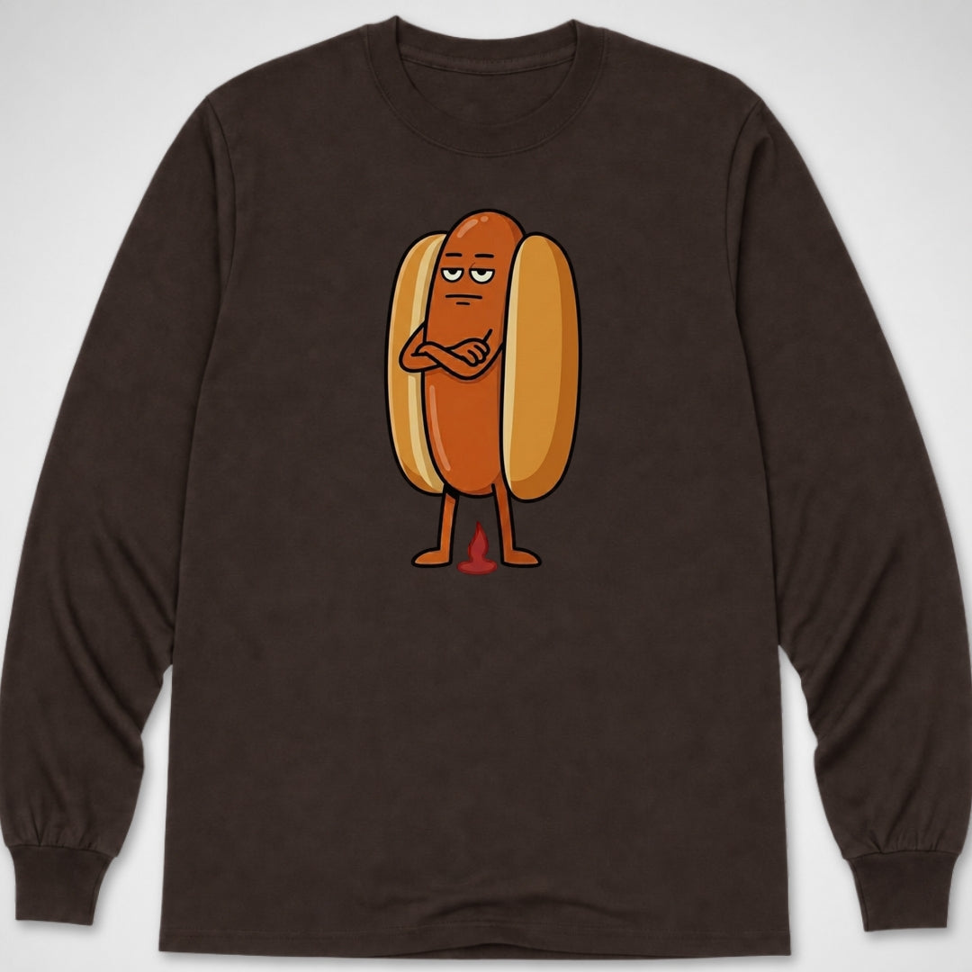 Hotdog Don't Give A... — Long Sleeve Tee product image 3