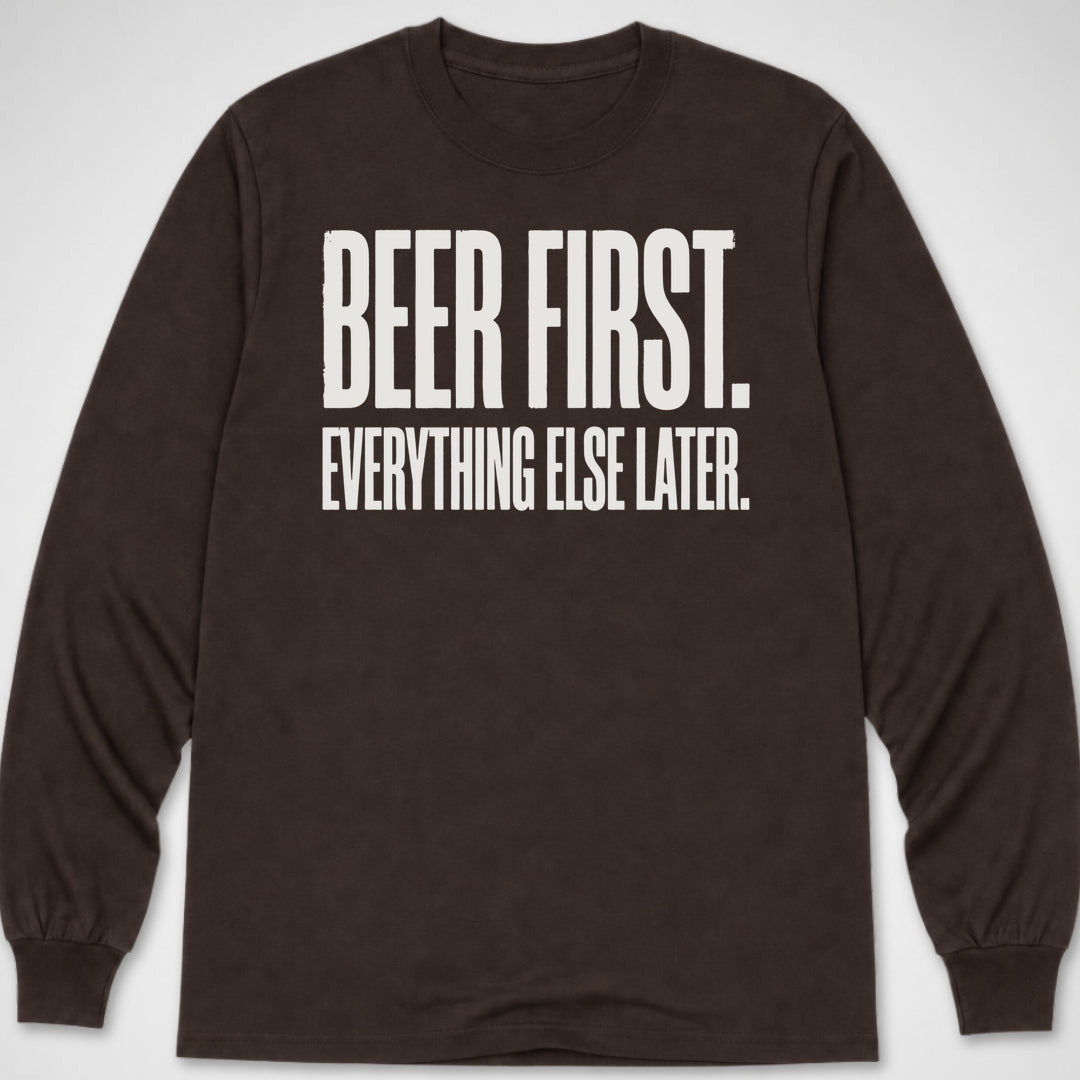 Beer First — Long Sleeve Tee product image 3
