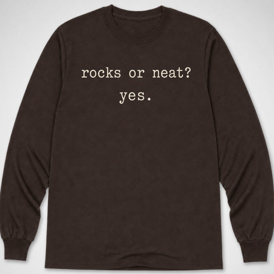 Rocks Or Neat? — Long Sleeve Tee product image 1
