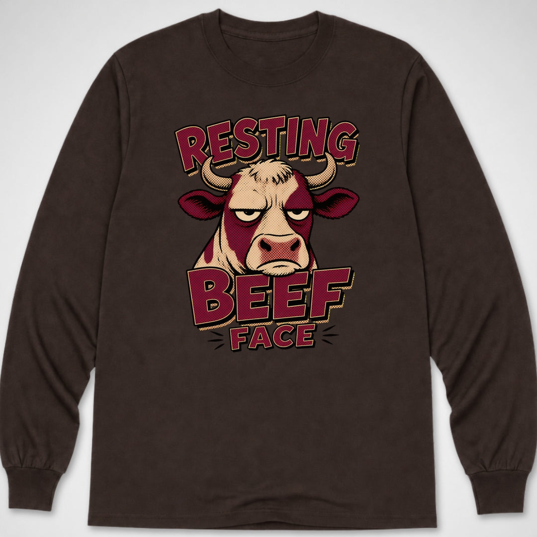 Resting Beef Face — Long Sleeve Tee product image 3