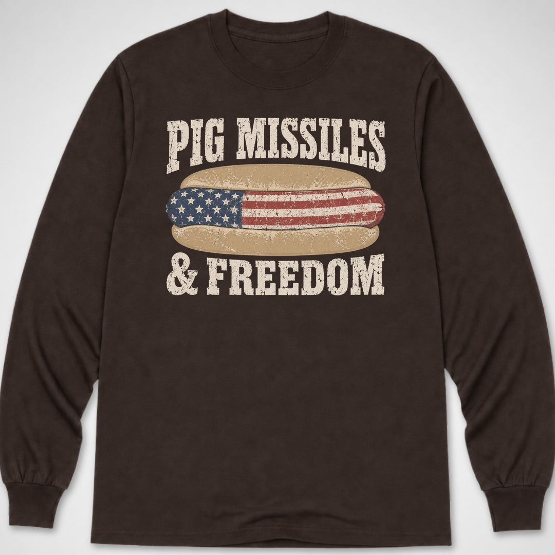 Pig Missiles & Freedom — Long Sleeve Tee product image 3