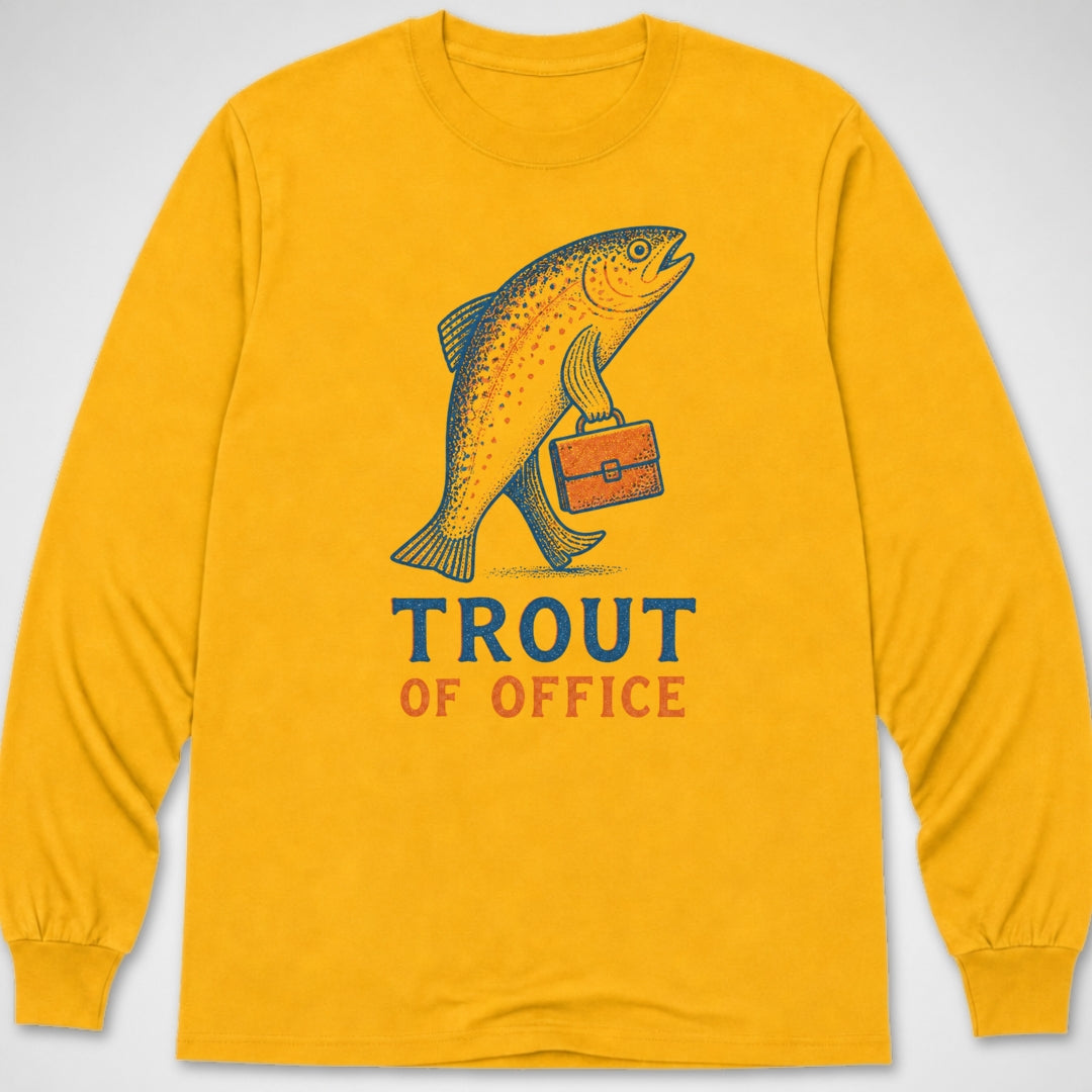 Trout Of Office — Long Sleeve Tee product image 4