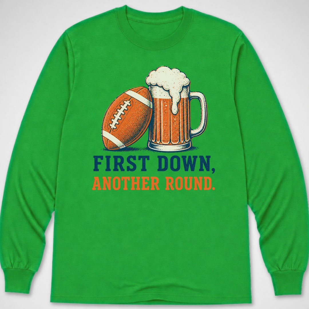 First Down Another Round — Long Sleeve Tee product image 3