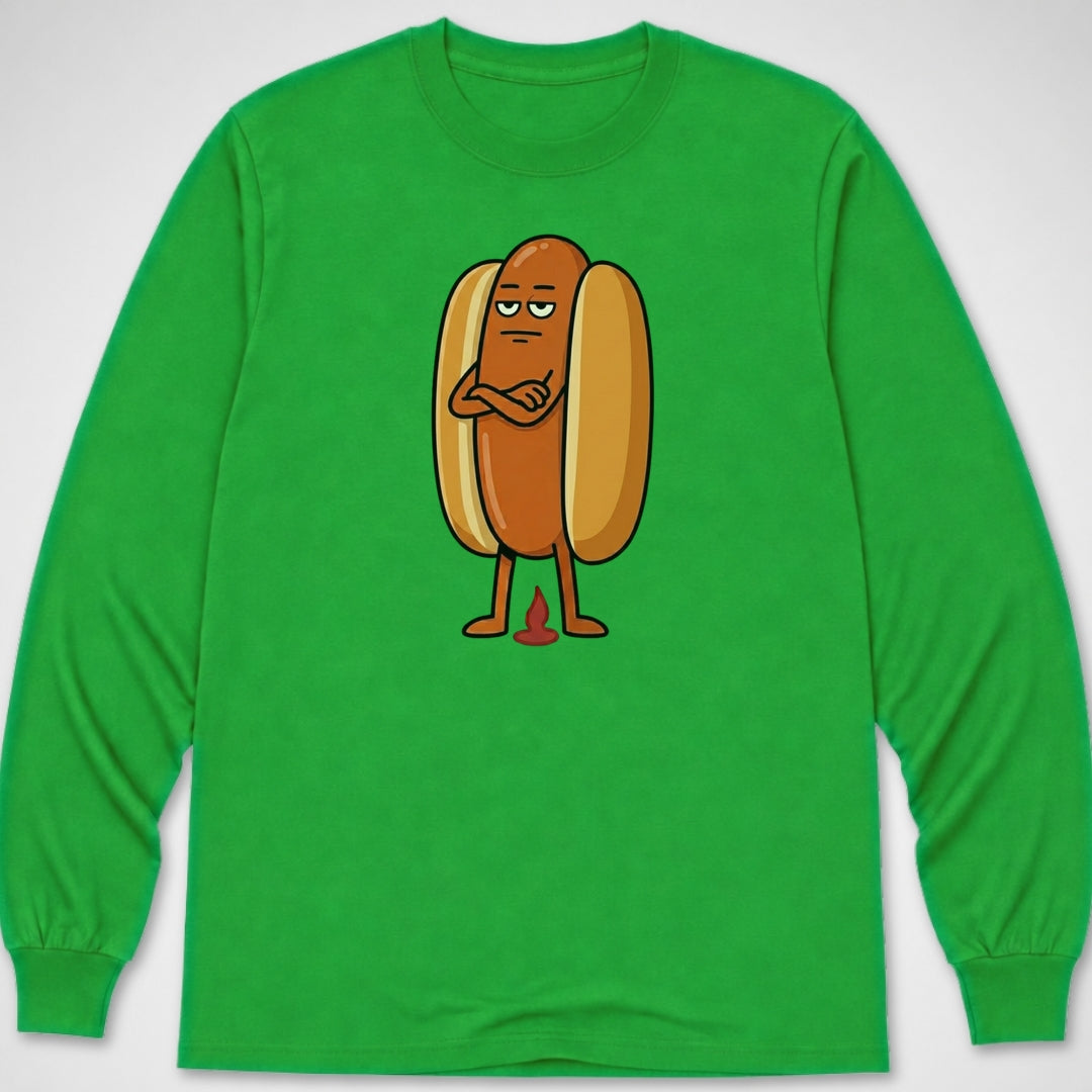 Hotdog Don't Give A... — Long Sleeve Tee product image 4