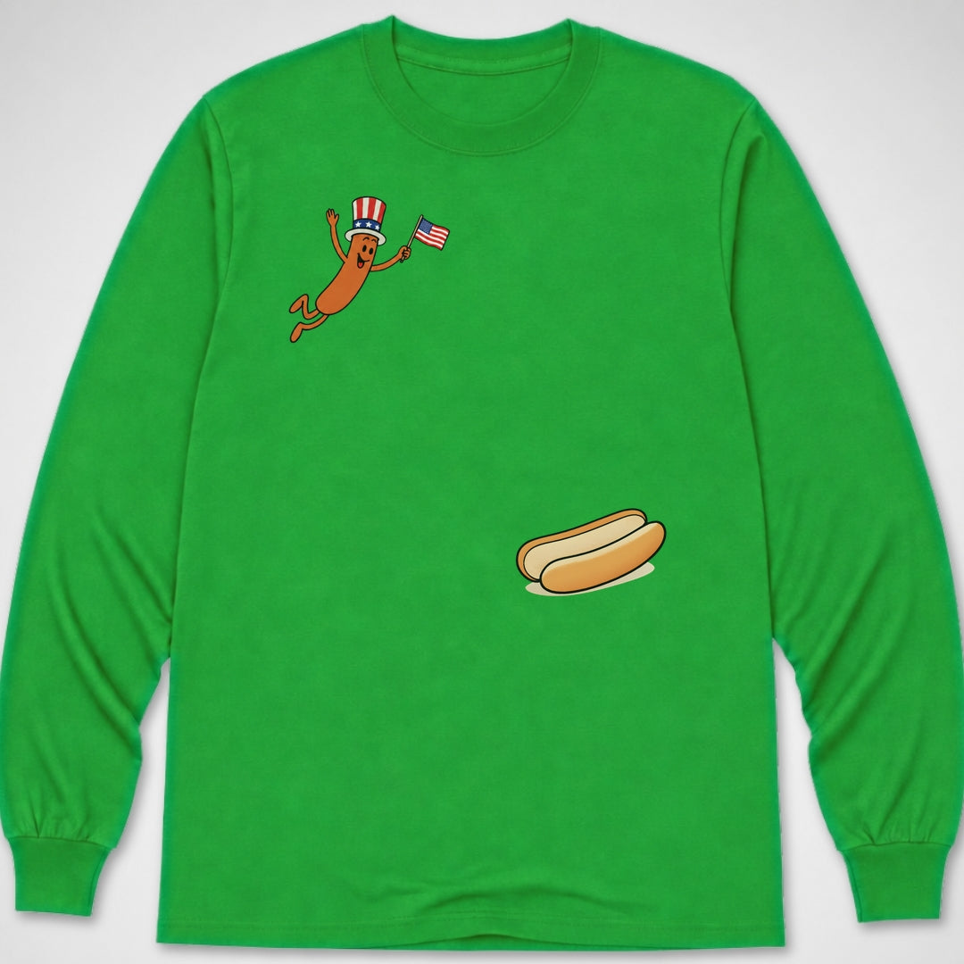 Hotdog Freedom Dive — Long Sleeve Tee product image 5