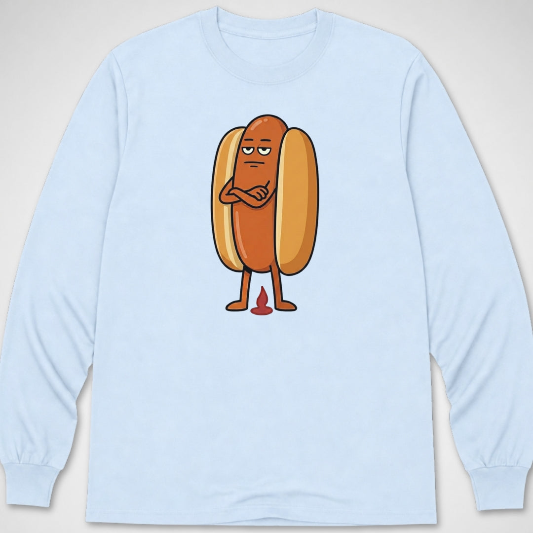 Hotdog Don't Give A... — Long Sleeve Tee product image 9