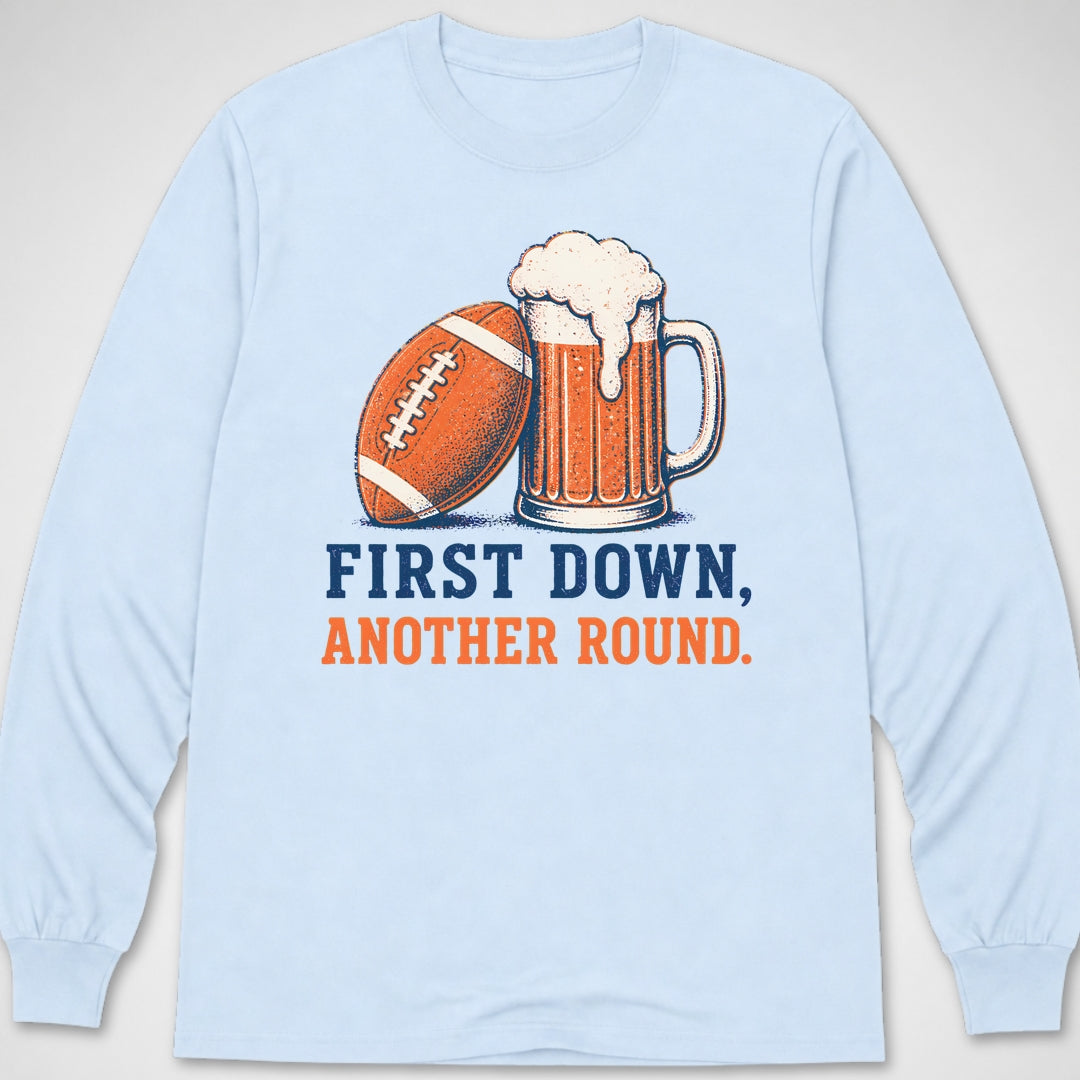 First Down Another Round — Long Sleeve Tee product image 6